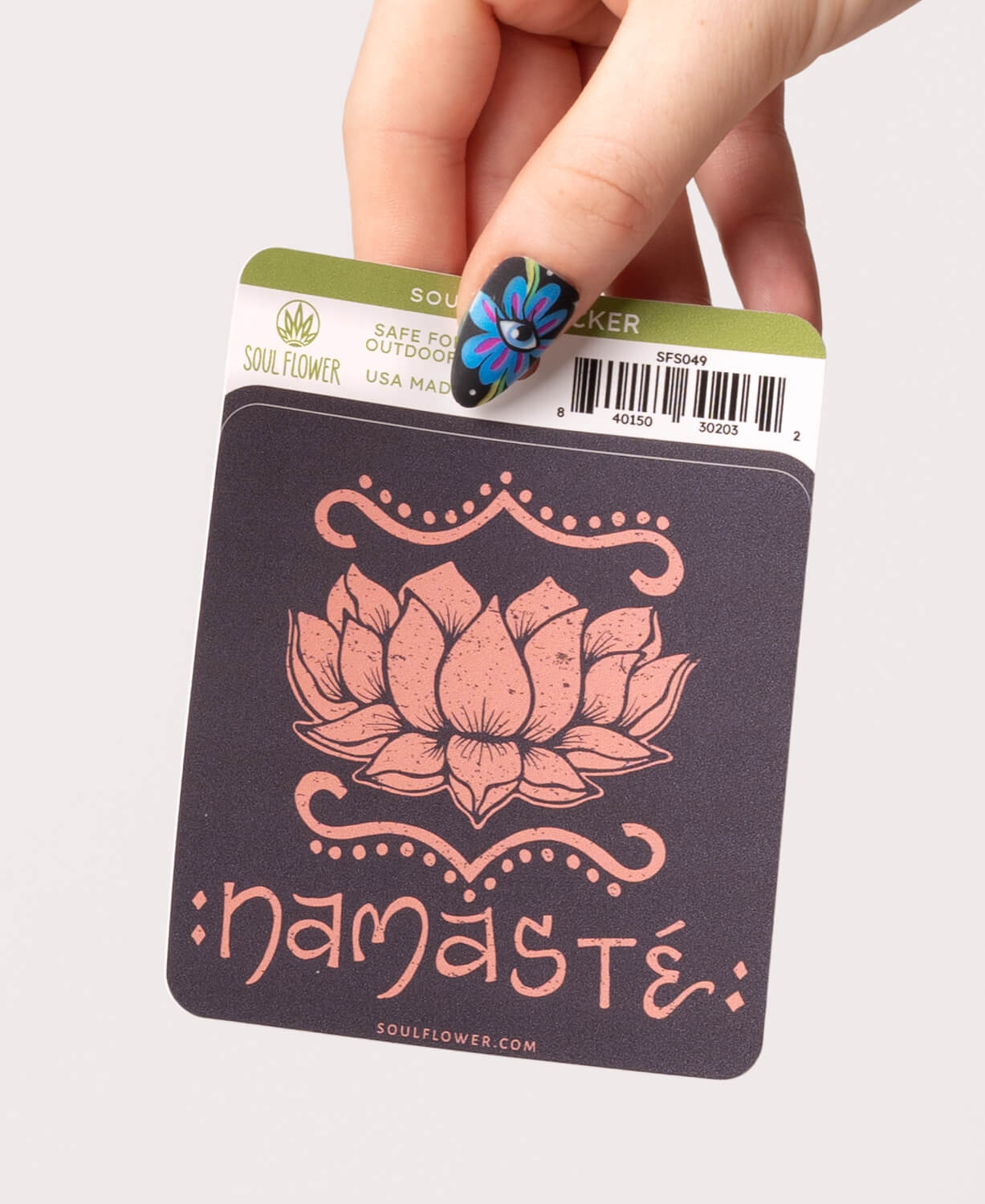 Namaste Lotus Sticker
