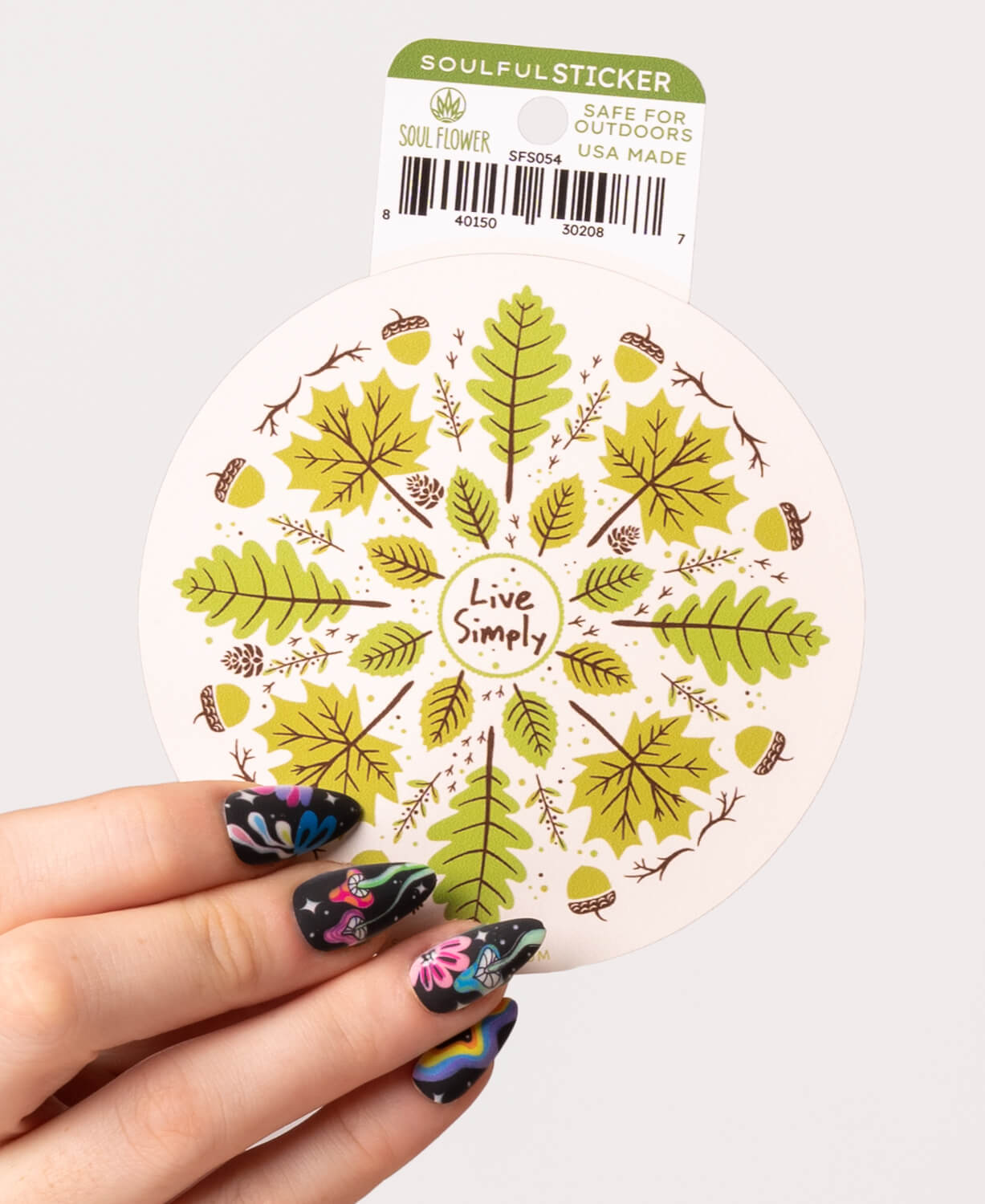 Live Simply Mandala Sticker