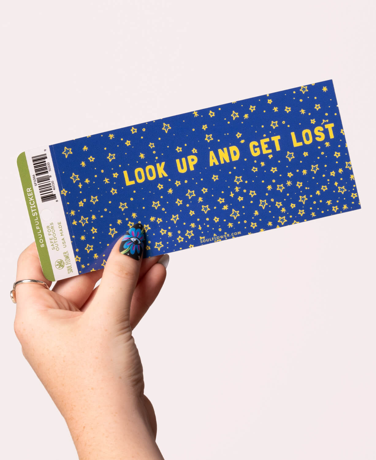 Look Up and Get Lost  Mini Bumper Sticker