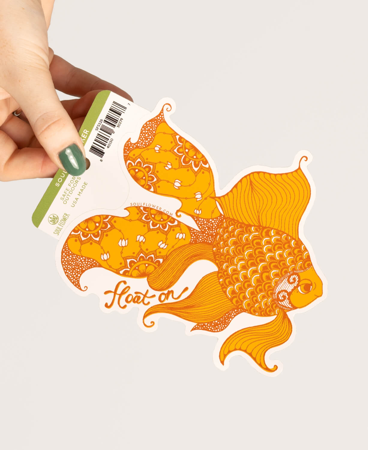 Float On Goldfish Sticker