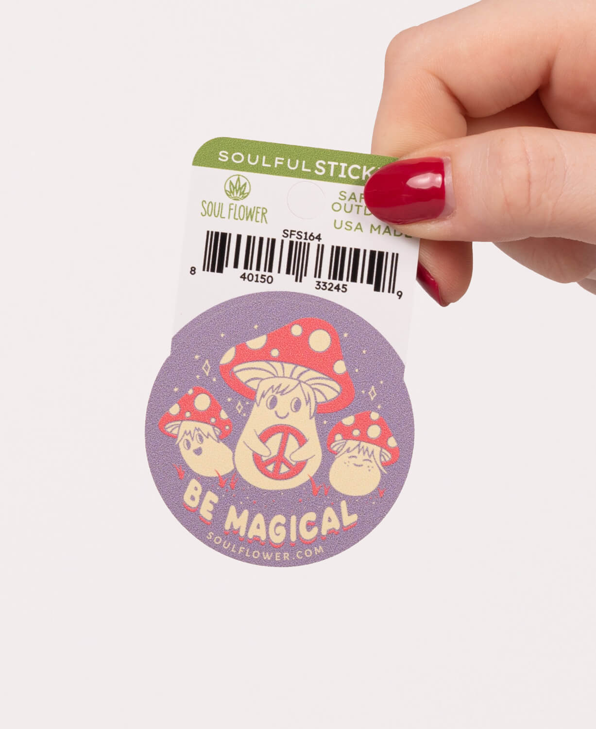 Be Magical Mushroom Mini Sticker