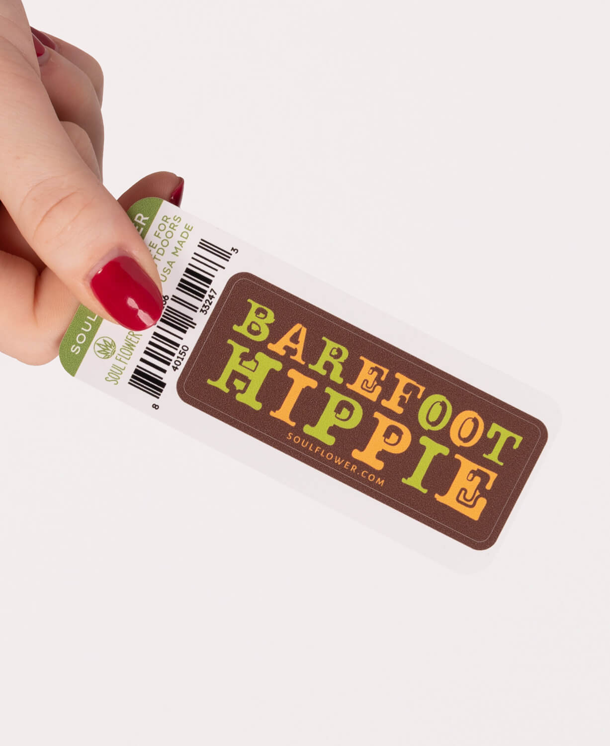 Barefoot Hippie Mini Sticker
