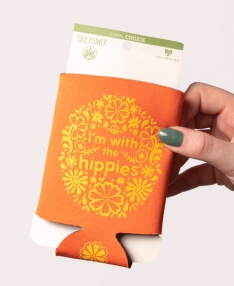I'm with the Hippies Coozie