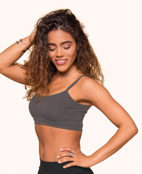 Closeout! Organic Cotton Bralette - Charcoal