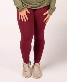 Burgundy Organic Cotton Leggings | Soul Flower USA