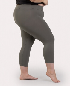 Charcoal Cropped Leggings | Cotton Capri Leggings | Soul Flower