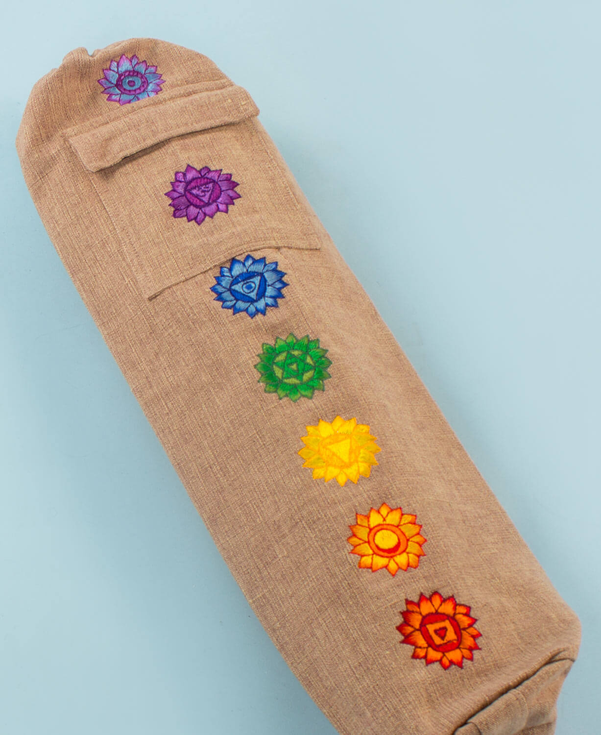 Embroidered Yoga Bag Chakra Mat Soul Flower Chakra Yoga Mat Bag