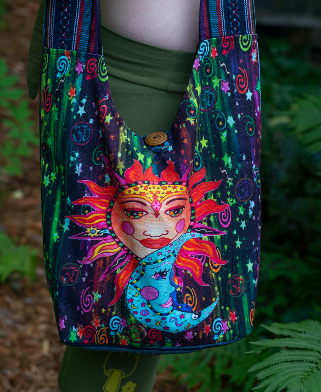 Yesbay Hippie Floral Print Women Adjustable Strap Canvas Tote Crossbody  Sling Hobo Bag,Purple - Walmart.com