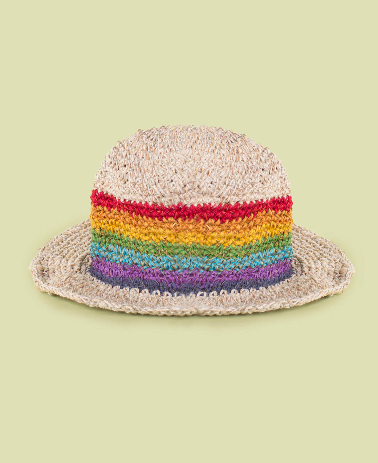 Hemp Hat with Rainbow | Hemp Bucket Hat | Soul Flower