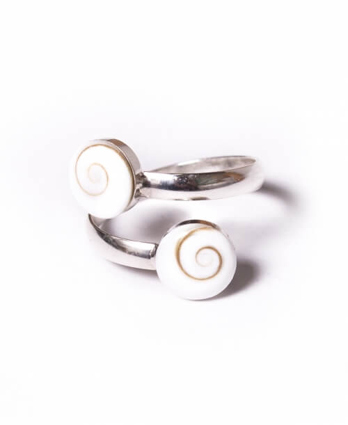Sterling Silver Shell Infinity Rings Sterling Silver Shell Infinity Rings