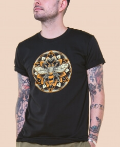 Bee Mandala Organic T-Shirt - Unisex