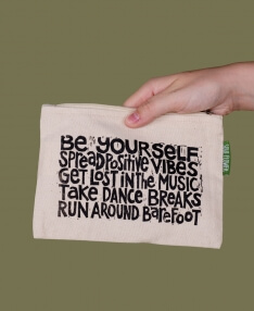Soul Flower Manifesto Large Zipper Pouch