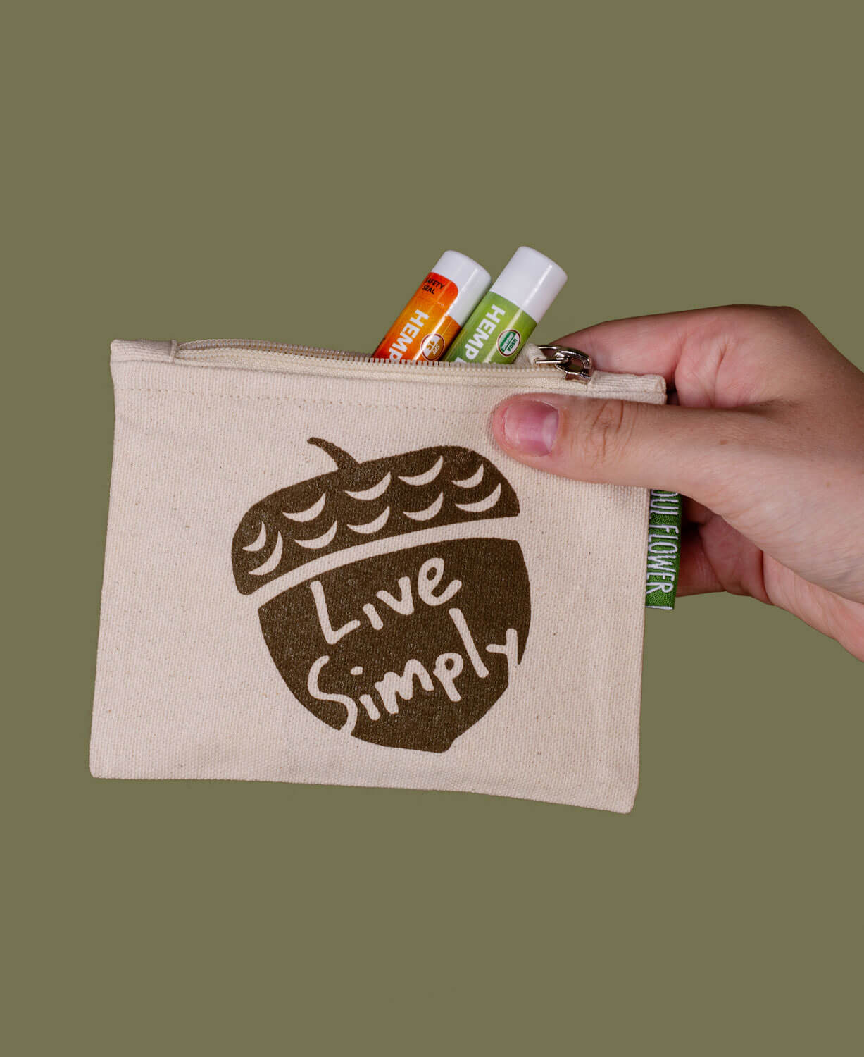 Live Simply Small Zipper Pouch