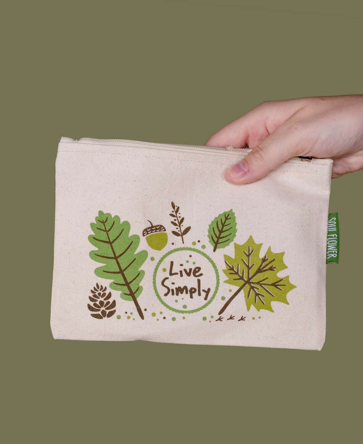Live Simply Large Zipper Pouch