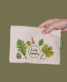 Live Simply Large Zipper Pouch