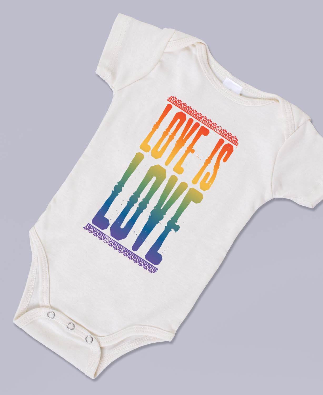 Final Sale! Love is Love Organic Baby Bodysuit