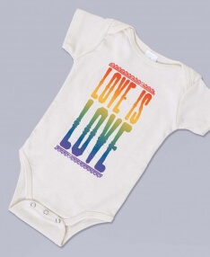 Love is Love Organic Baby Bodysuit