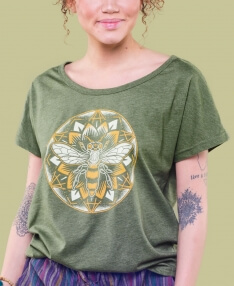 Bee Mandala Slouch Top