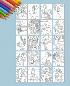 Soul Flower Hippie Coloring Book - Printable  (Digital Download)