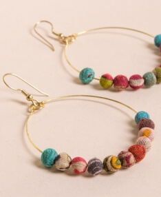 Boho Earrings Hippie Soul Flower Boho Beaded Earrings
