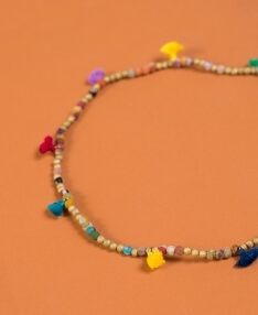 hippie beads necklace